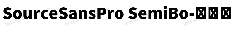 SourceSansPro SemiBo字体转换